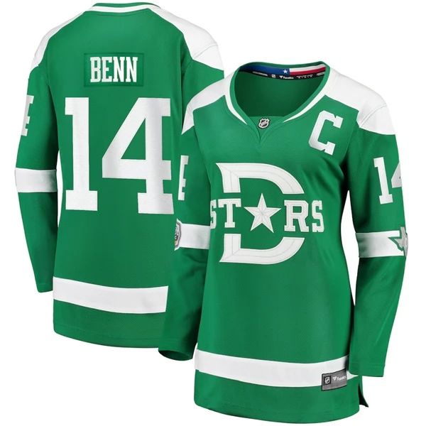 Herren Dallas Stars Eishockey Trikot Jamie Benn 14 2020 Winter Classic Grün Authentic